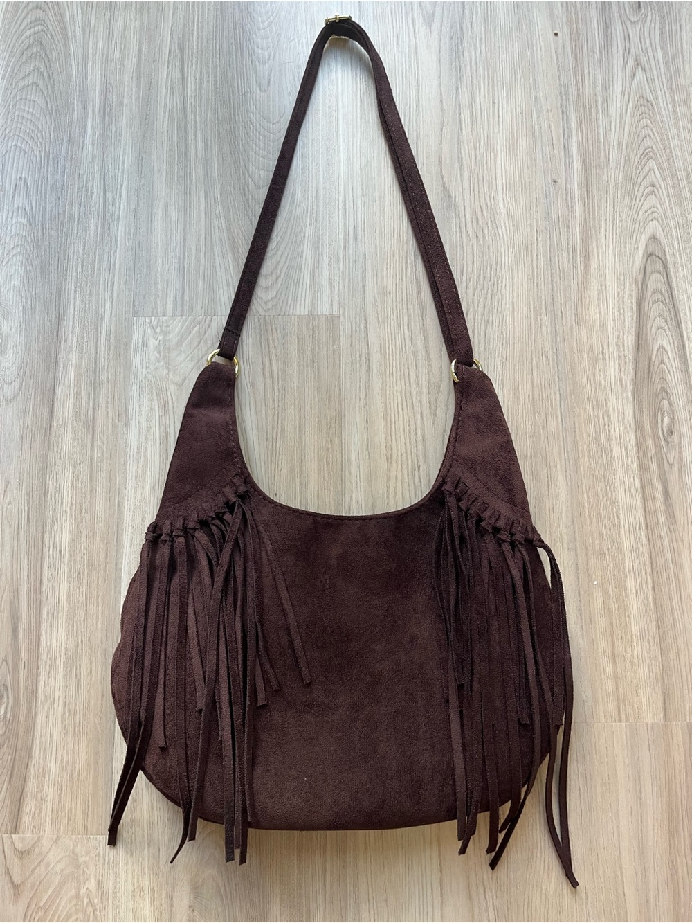 Women's Brown Fringe Shoulder Bag